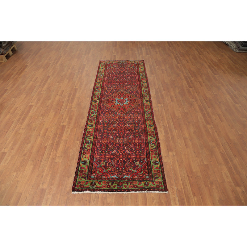 Tapis de couloir traditionnel en laine rétro 3 x 10