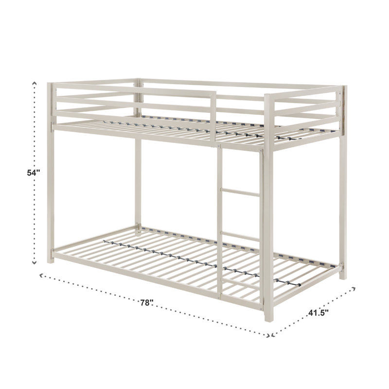 Kutcher Iron Standard Bunk Bed by Isabelle & Max™, White