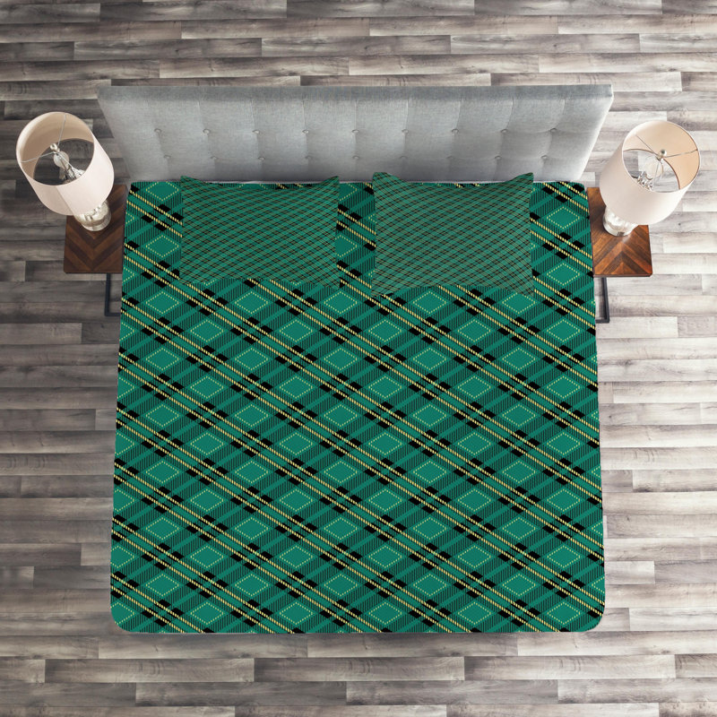 Farmhouse / Country Polyester Geometric Shapes Coverlet