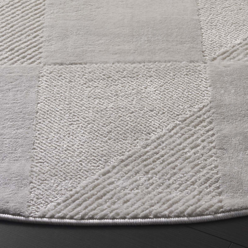 Edveh 100 Performance Geometric Rug, Round 6'3"