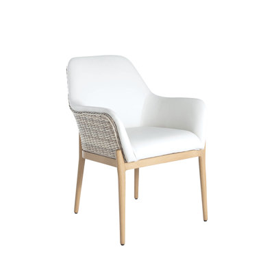 Chaise avec accoudoirs d'extérieur en résine et résine N-Dura de Palma