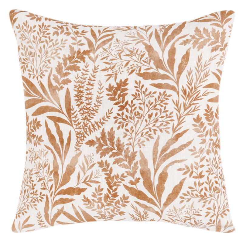 Coussin décoratif en tissu 22 po Mulberry, Brun