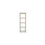 Koster 4 Shelf 64"H Cross Brace Glass Bookcase in Matte Gold - Tempered Glass Shelves