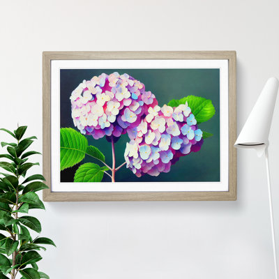 Glowing Hydrangea Flowers - Framed Print