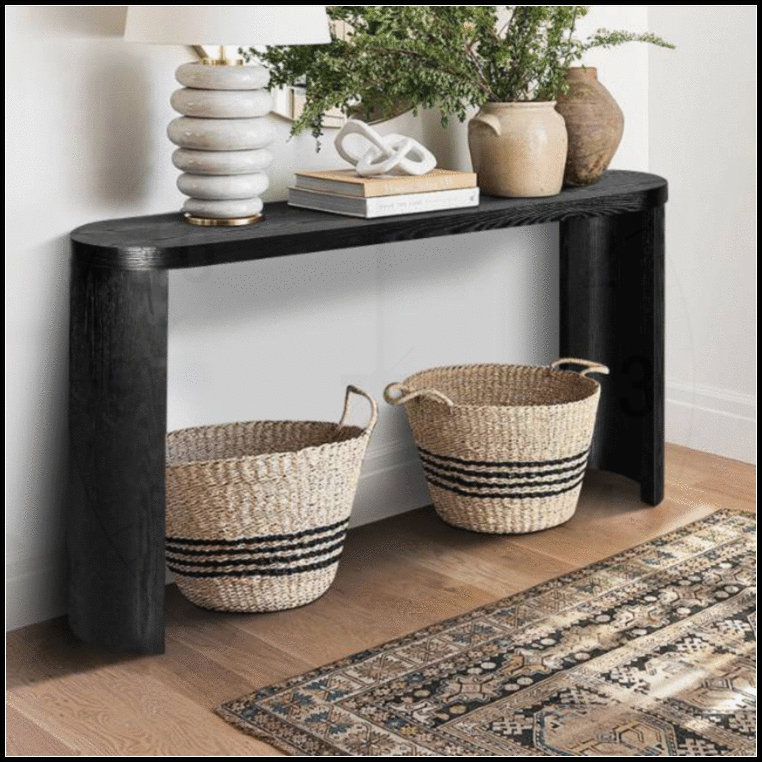 Console polyvalente avec pieds incurvés pour divers réglages, Noir