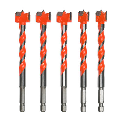 5Pcs Woodworking Hole Opener Rustproof Corrosion Resistant Wide Application Hole Punch Self Centering Countersunk Drill Bit