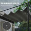 10'x10' Retractable Pergola Canopy Wall-Mounted Pergola, Dark Grey
