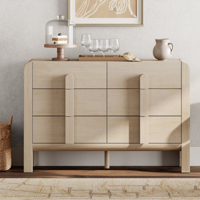 Mid-century 47.2" Wood Sideboard Buffet Cabinet with Storage, Modern Credenza with Drawers for Kitchen Living Room, Dining Room
