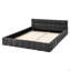 Structure de lit tapissier grand format avec tissu épais, lit plateforme grand format en chenille avec tête de lit et structure solide. Aucun sommier requis (68 po x 86,5 po x 23,5 po) (lit)