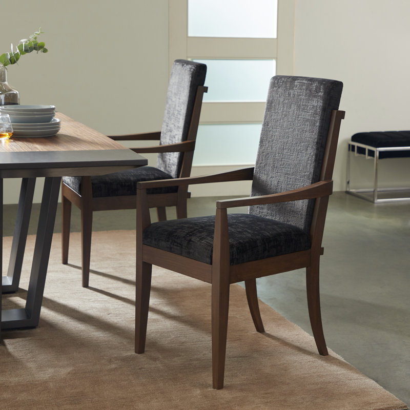 Upholstered Arm Chair, Black