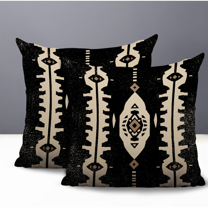 Oreiller réversible intérieur / extérieur Tallu, 20 x 20, Black