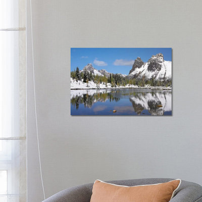 Wiwaxy Peaks and Cathedral Mountain at Lake O'hara, Yoho National Park, British Columbia, Canada II 1 Piece Wrapped Canvas Wall Art