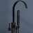 Topcraft Single Handle Floor Mounted Freestanding Tub Faucet with Handheld Shower, Matte Black-87221796