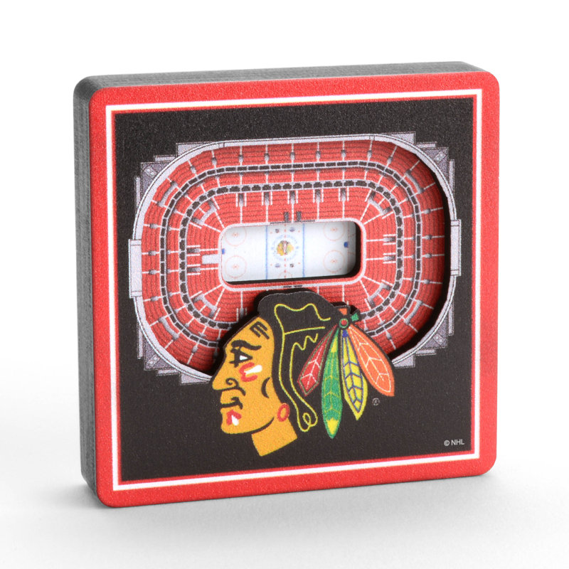 YouTheFan Wood Magnetic & Lettering, NHL Chicago Blackhawks