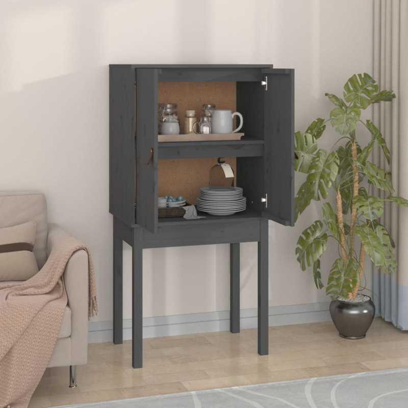 Kaleema 60cm Solid Wood Sideboard, Grey