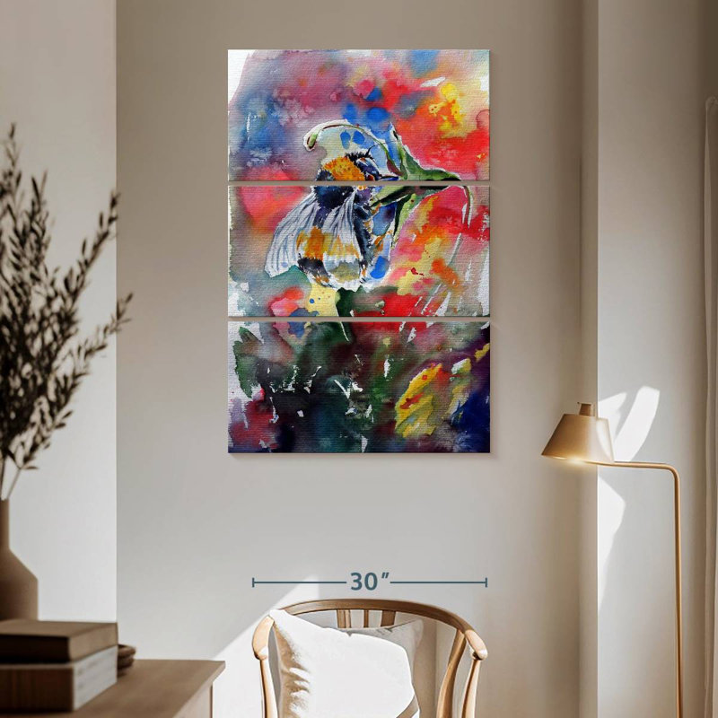 Brampt Bee With Flower, 65" H x 42" W