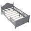 Lit plateforme simple en bois pour enfants avec garde-corps et rangement sous le lit