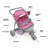 Trek 3-Wheel Folding Twin Doll Jogging Stroller
