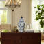 Cinya Ceramic Vase and Decorative Temple Jar with Lid - Elegant Flower Vase for Home Decor-89110052