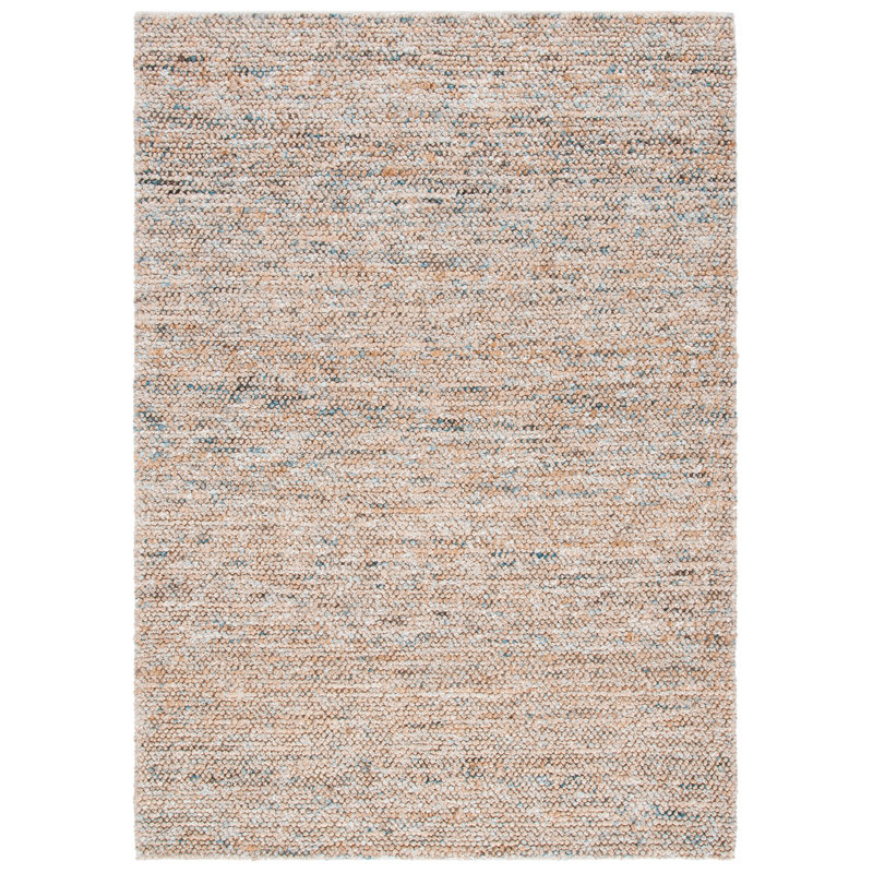 Stetson Hand Woven Jute/Wool Rug in Light Brown, Rectangle 3' x 5'