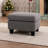 Upholstered Ottoman with Birch Wood Legs-797309471