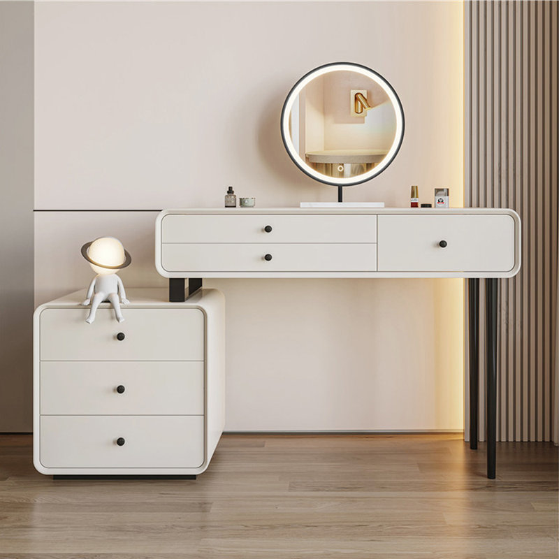 Makeup Vanity with Light mirror,6 drawers,Power Outlet