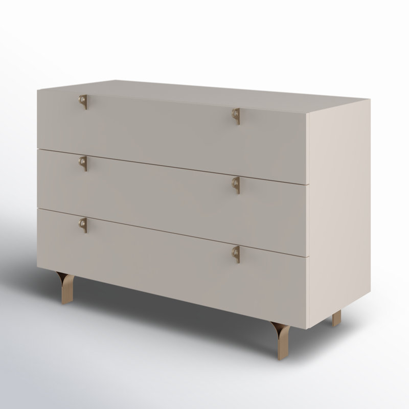 Celine 3 - Drawer Solid Wood Dresser, Cream