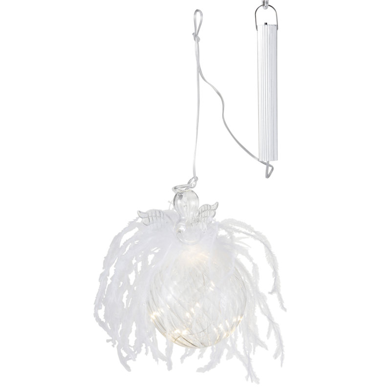 Catoosa Christmas Angel Led Feather Catoosa Bauble