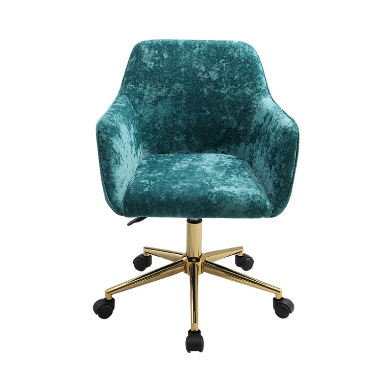 Agrim Velvet Office Chair, Green