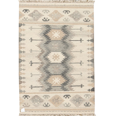 Tapis naturel et multicolore de haute qualité noué à la main