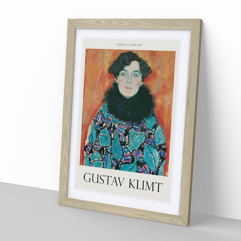 Johanna Staude by Gustav Klimt - Picture Frame Art Prints, 48cm H x 36cm W x 2cm D, Oak Framed