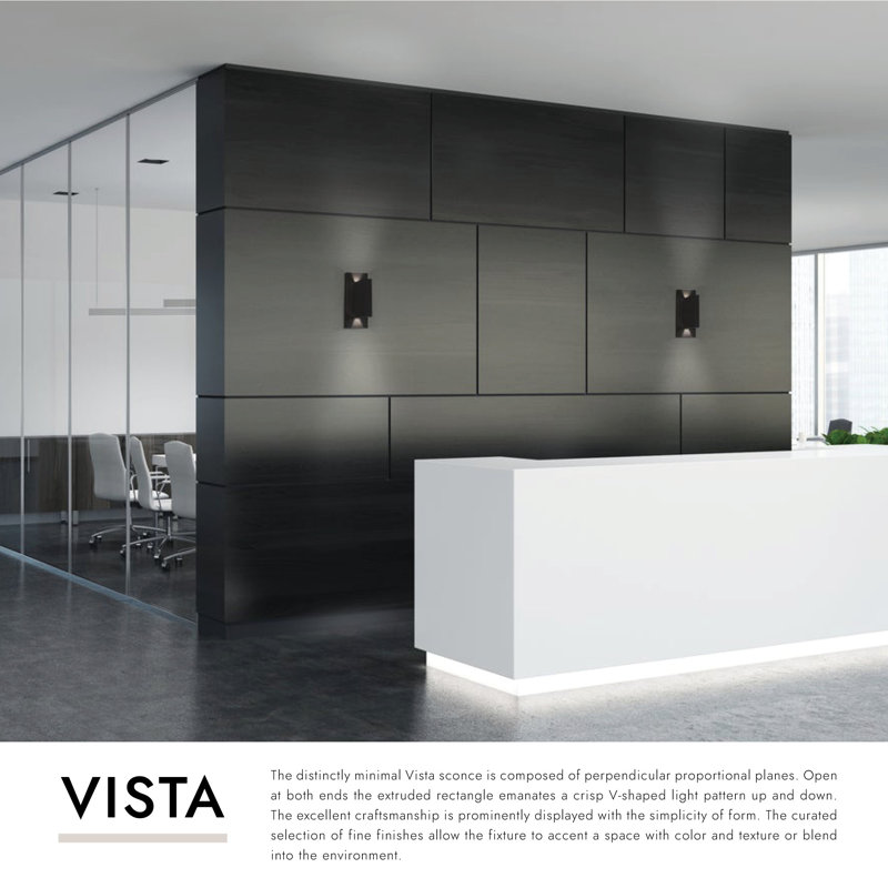 Vista 1 - Light LED Outdoor Flush Mount, Black