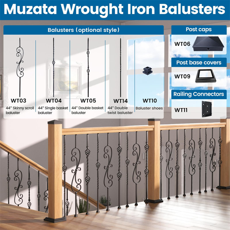 36" x 1.9" Deck Railing Set