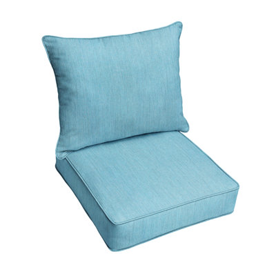Sunbrella Outdoor  Corded Deep Seating Pillow and Cushion Set