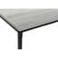 Table basse, accent, cocktail, rectangulaire, salon, L 40 po, stratifié gris, métal noir, contemporain, moderne