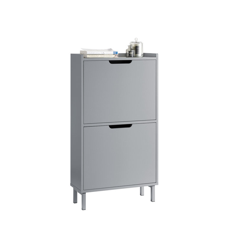 Oshiro Flip Down Shoe Storage, Grey, 2