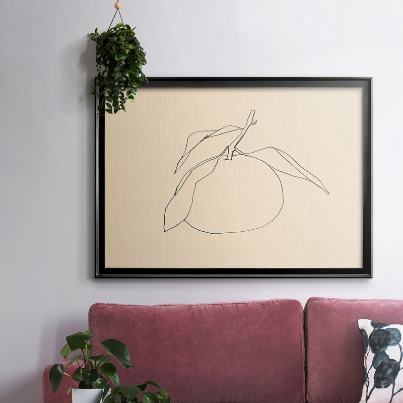 «Lamoth Citrus Contour I», reproduction d'art sur toile, H 14 po x l 20 po x P 1,5 po, Black Framed Canvas