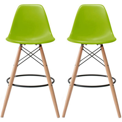 Carino Crimmins Metal Bar Stool – Eiffel Leg Counter Bar Height Stool with Curved Back for Kitchen Island, Breakfast Bar, or Pub Table, Home Bar
