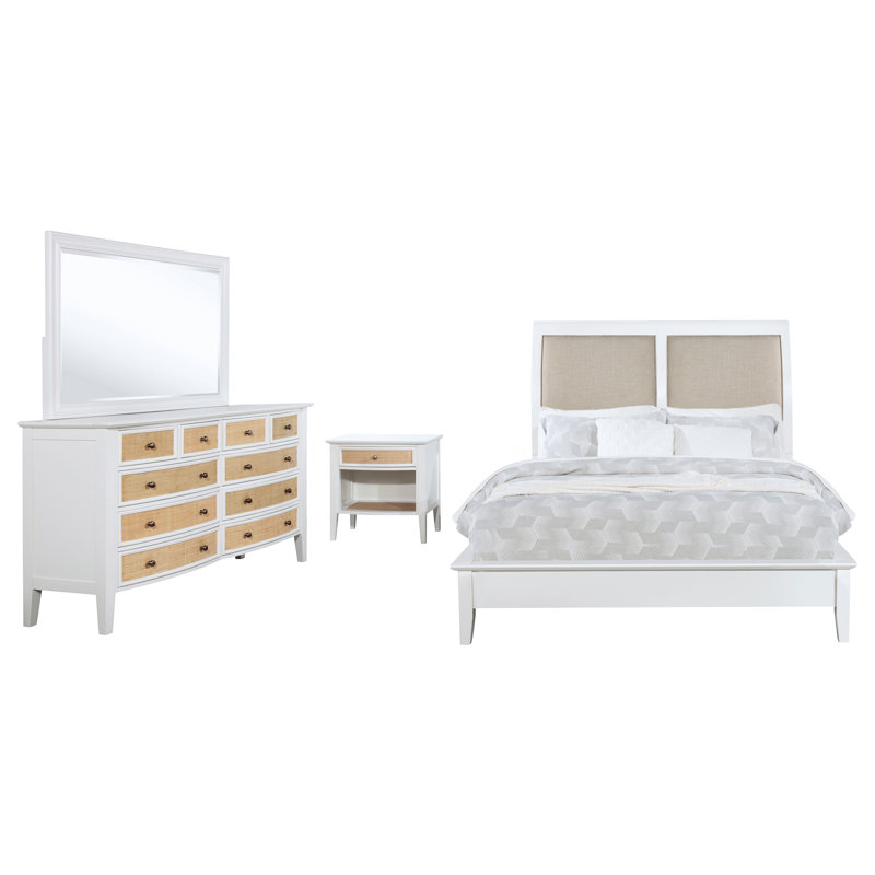 Ensemble de chambre à coucher 4 pièces Heo, Grand lit