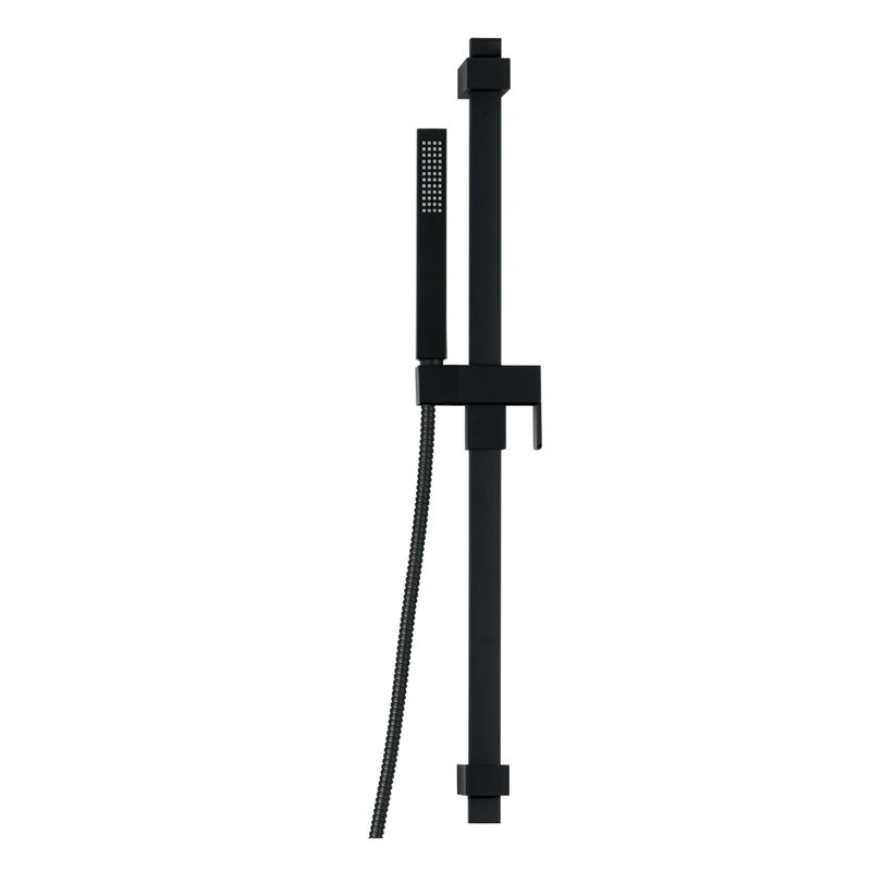 Pomme de douche coulissante double / standard 2,5 GPM GPM, Noir mat