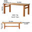 Ensemble de table de salle à manger en bois de cerisier massif avec banc-102535095