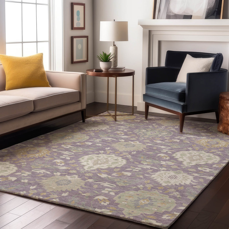 Tapis damassé Guada AMF1026 de qualité supérieure lavable à la machine, Rectangle 10 pi x 14 pi