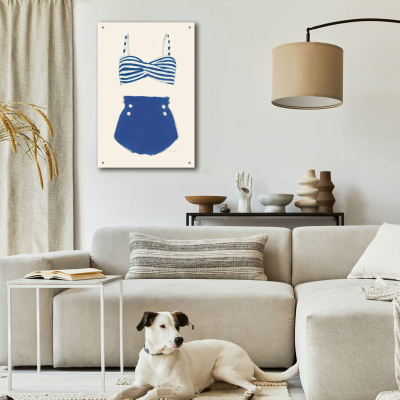 Art mural en verre acrylique rétro «Emily» par Emily Adams, H 36 po x l 24 po x P 0,2 po