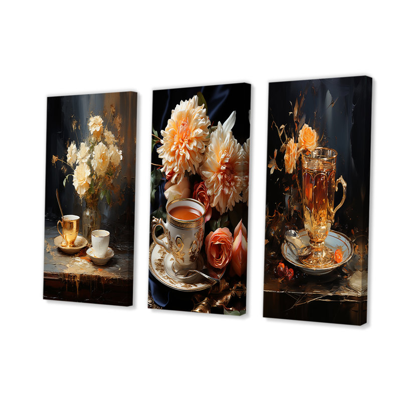 Tea Time Classic Sips, Toile tendue, H 28 po x l 36 po