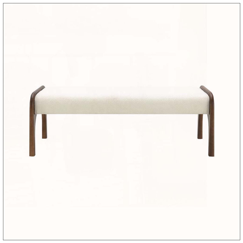 Banc long rembourré 50,25 po, Beige