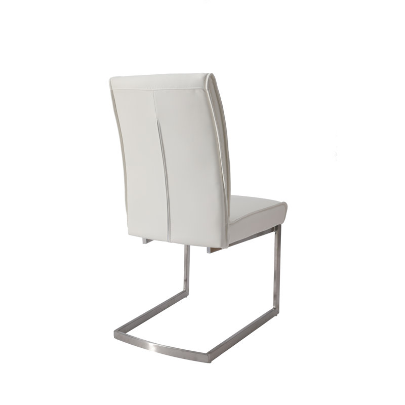 Chaise d'appoint rembourrée Kogan, Blanc