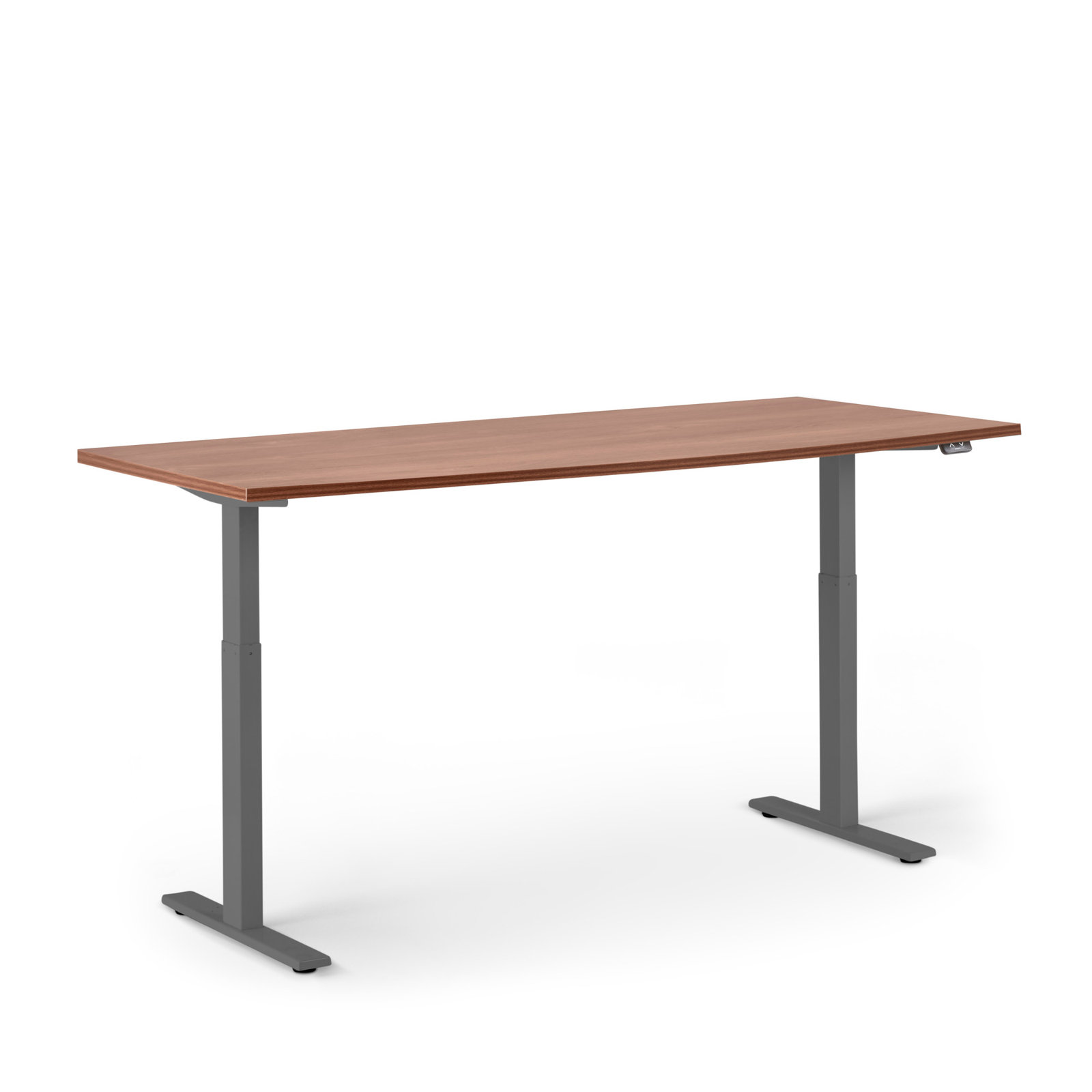 Series L 47" Adjustable Height Standing Desk, Natural Oak/Charcoal, 48" H x 47.25" W x 27" D