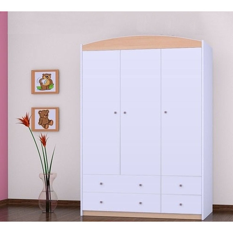 Worrell 3 Door Wardrobe, Beige