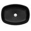 ANZZI 16.1'' Matte Black Glass Rectangular Bathroom Sink