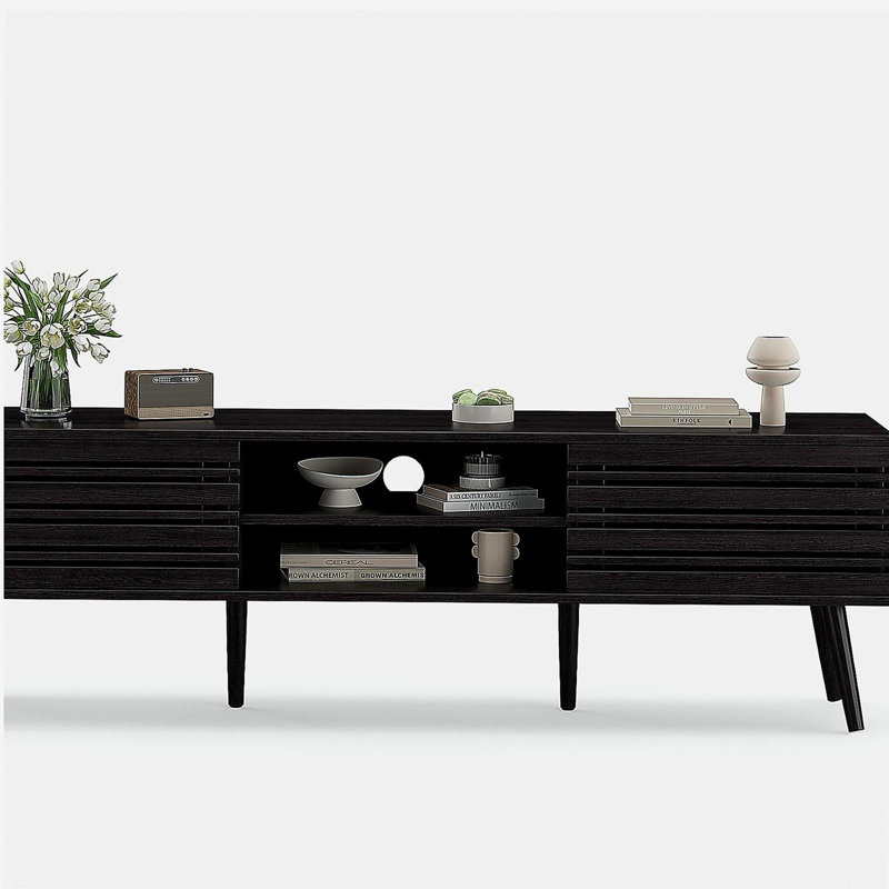 Meuble télé Mid Century, Noyer foncé